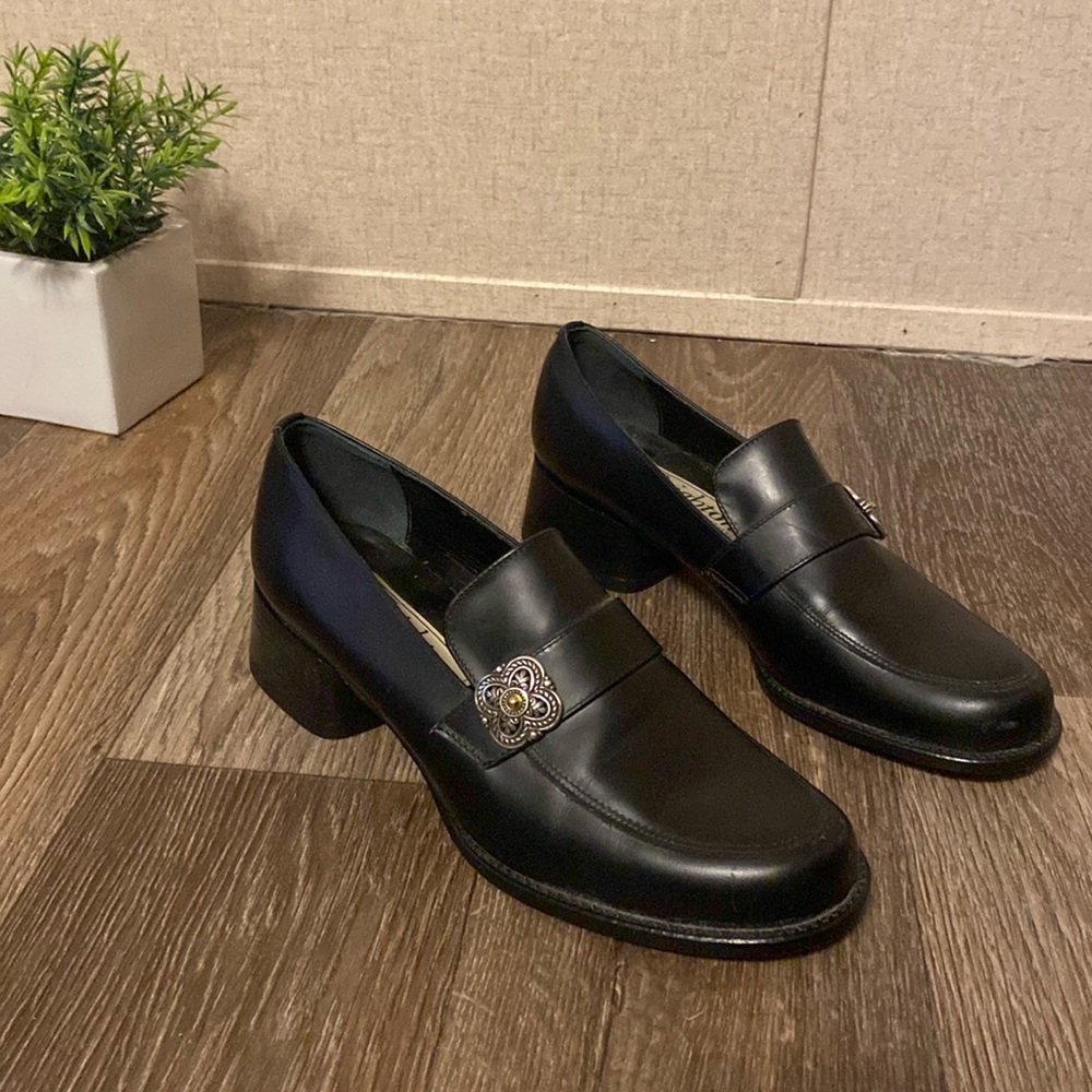 VTG Brighton Made in Italy Slip On Leather Dress Shoes Size 5 1/2